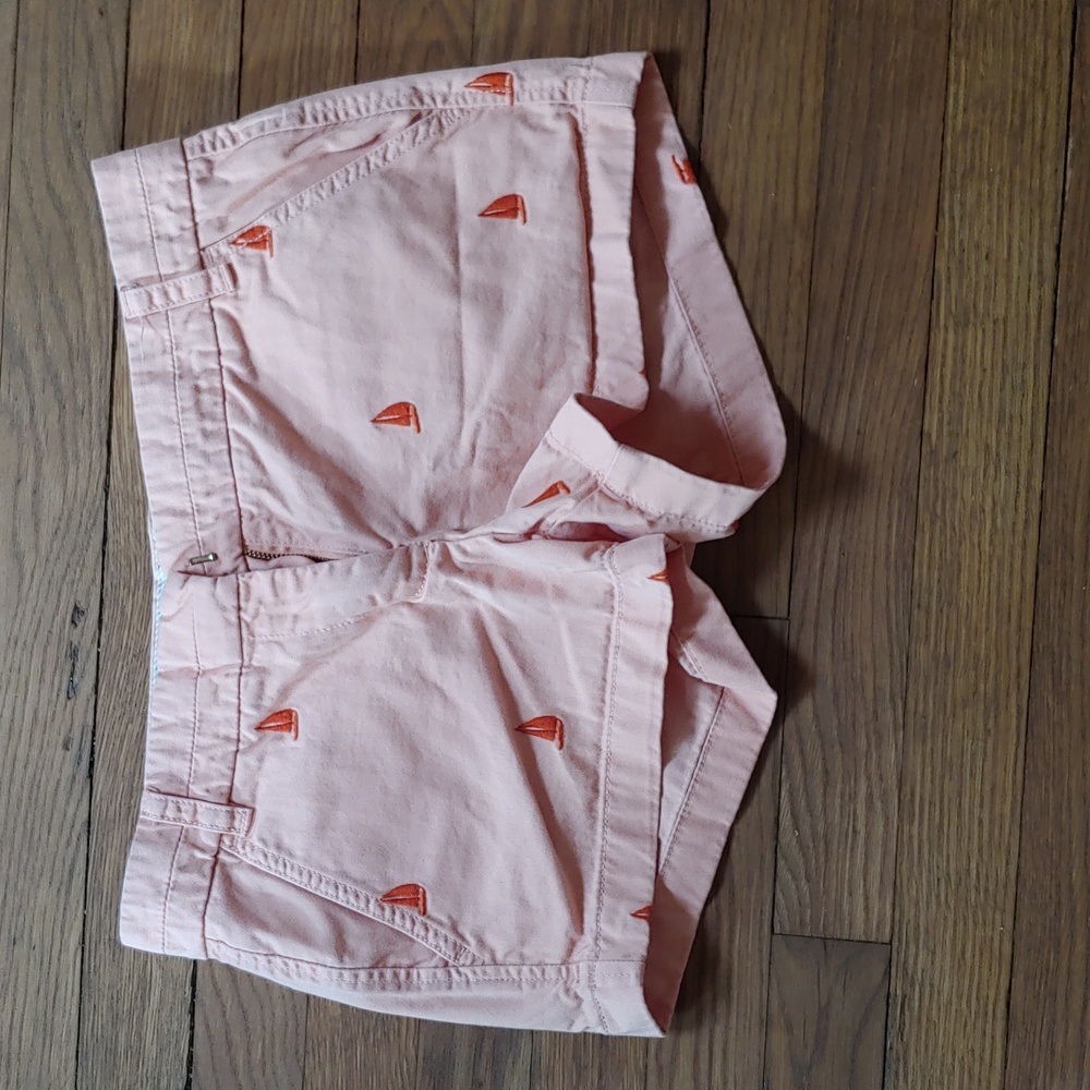 J. Crew Salmon Sailboat Shorts, Size 4